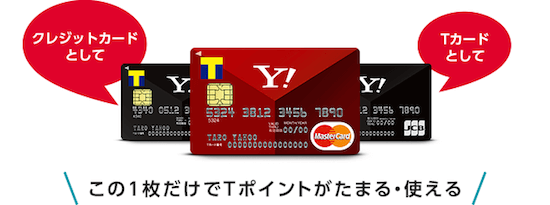 Tポイントが貯まる・使える「ヤフーカード」